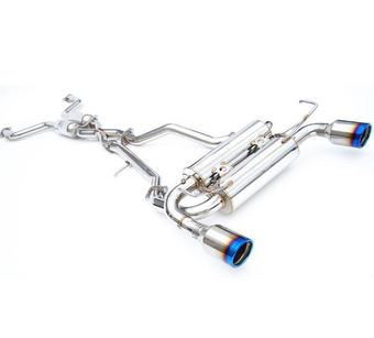 compare product Invidia 2017+ Infiniti Q60 3.0 TT Silver Sport/Red Sport Gemini Rolled Titanium Tip Cat-back Exhaust