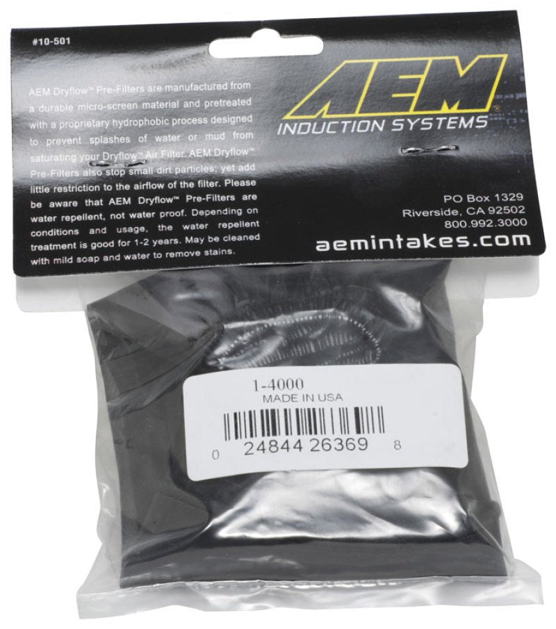AEM Air Filter Wrap 6 in Base 5 1/4 in Top 5 in Tall - My Store