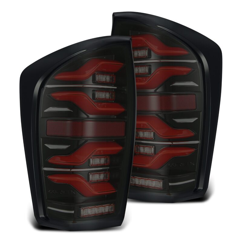 AlphaRex 16 - 21 Toyota Tacoma LUXX LED Taillights Blk/Red w/Activ Light/Seq Signal - My Store