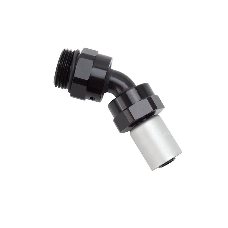 Russell Hose End Crimp On 10 Sae Port Male To - 8 Hose 45 Deg Swivel Blk Anodized - My Store