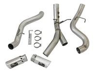 aFe ATLAS 4in DPF - Back Alum Steel Exhaust System w/Dual Exit Polished Tip 2017 GM Duramax 6.6L (td) - My Store