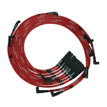 compare product Moroso BB Chrysler Mopar 361/383/400/440 Str Plug Boots HEI Sleeved Ultra Spark Plug Wire Set - Red