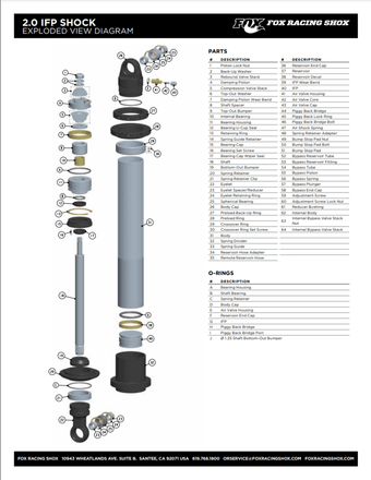compare product Fox Spring Hardware - Preload Ring 3.980 OD x 0.750in TLG 2.310in Bore AL 6061 - Black