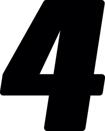 compare product Hardline Dirt Digits 3pk 4 in. - High Gloss Number 4 - Black