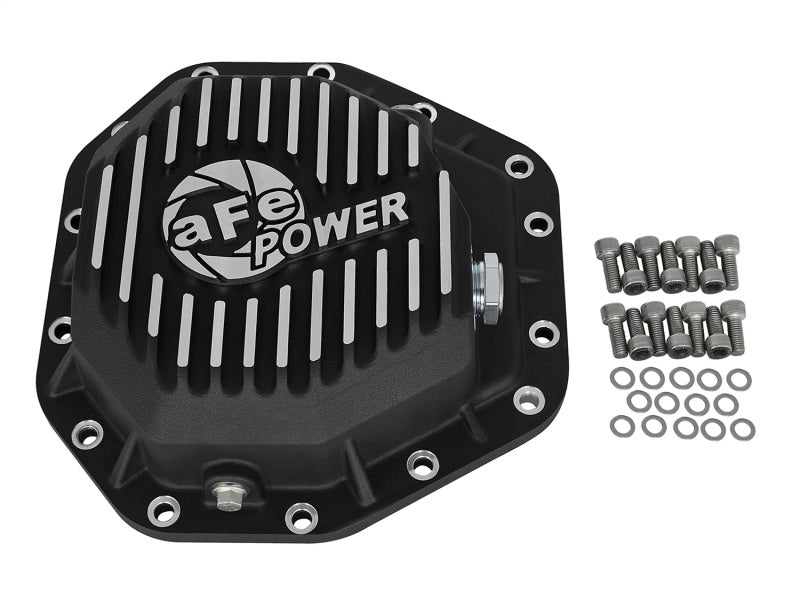 aFe Power Pro Ser Rear Diff Cover Black w/Mach Fins 2017 Ford Diesel Trucks V8 - 6.7L(td) Dana M275 - 14 - My Store