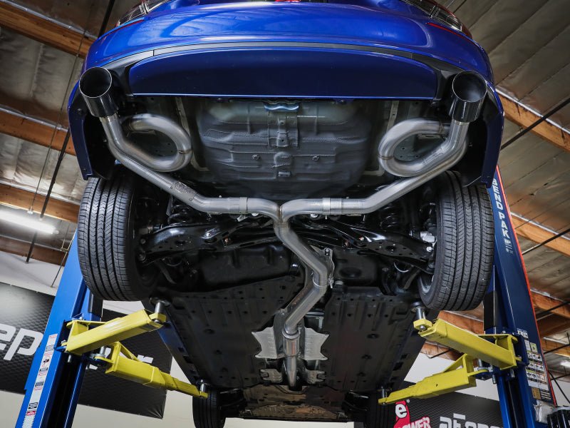 aFe POWER Takeda 22 - 23 Honda Civic Si I4 - 1.5L (t) 2.5in to 3in 304 SS CB Exhaust - Blue Flame Tips - My Store
