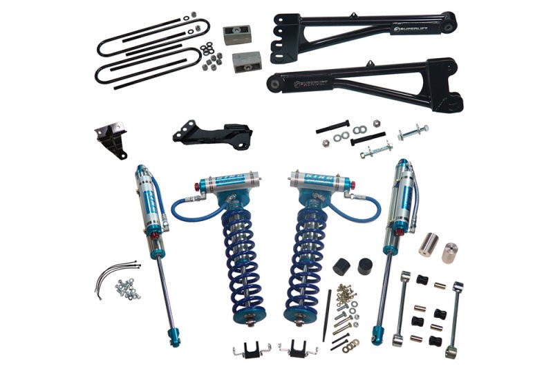 Superlift 08 - 10 Ford F - 250/F - 350 SD 4WD 4in Lift Kit w/Repl Radius Arms & King Coilovers Rear Shocks - My Store
