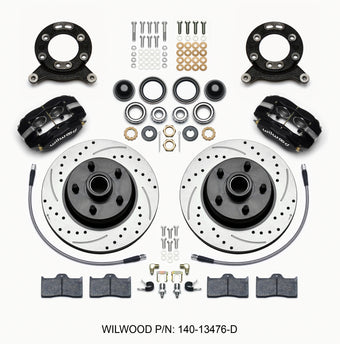 compare product Wilwood Forged Dynalite-M Front Kit 11.30in 1 PC Rotor&Hub-Drill 65-69 Mustang Disc & Drum Spindle