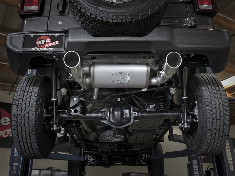 aFe Rebel Series 2.5in 409 SS Cat - Back Exhaust w/ Polished Tips 2018+ Jeep Wrangler (JL) V6 3.6L - My Store