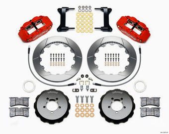 compare product Wilwood Narrow Superlite 6R Front Hat Kit 13.06in Red 1999-2012 Subaru WRX w/Lines