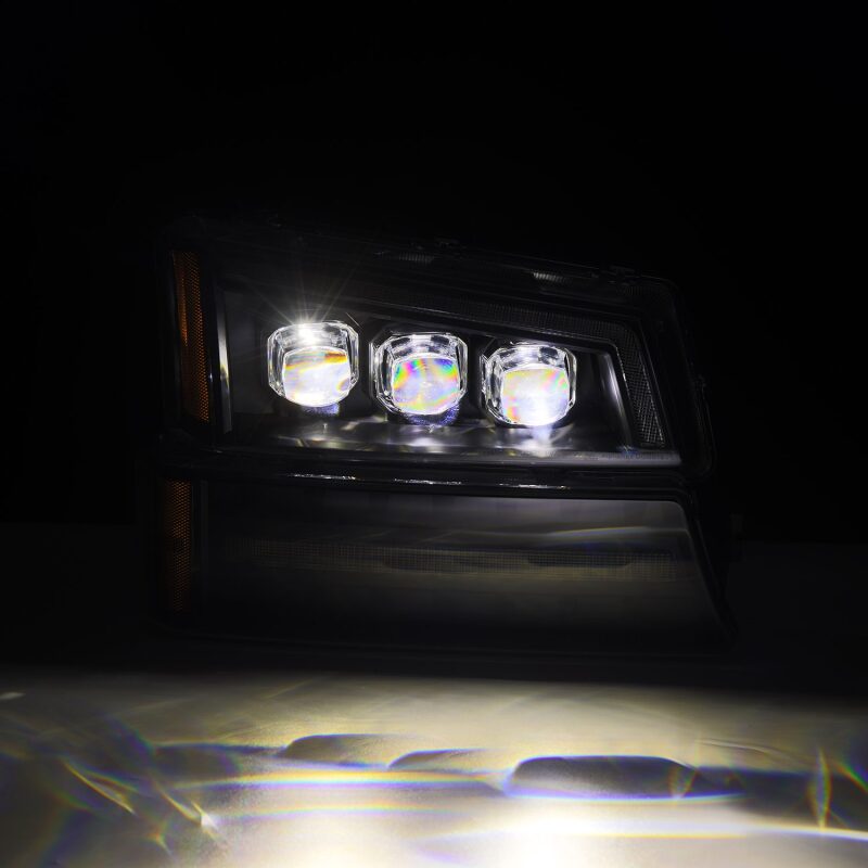 AlphaRex 03 - 06 Chevy Silverado 1500/2500HD/3500HD/Avalanche Black NOVA LED Proj Headlights - My Store
