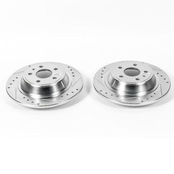 compare product Power Stop 13-19 Ford Fusion Rear Evolution Drilled & Slotted Rotors - Pair