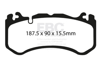 compare product EBC 08-13 Mercedes-Benz C63 AMG (W204) 6.2 Redstuff Front Brake Pads