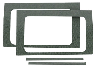compare product DEI 18-23 Jeep Wrangler JL 2-Door Boom Mat Rear Side Window Trim - 2 Piece - Gray