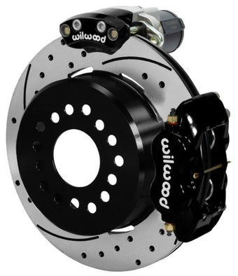 compare product Wilwood Forged Dynalite Rear Electronic Parking Brake Kit - Black Powder Coat Caliper - D/S Rotor