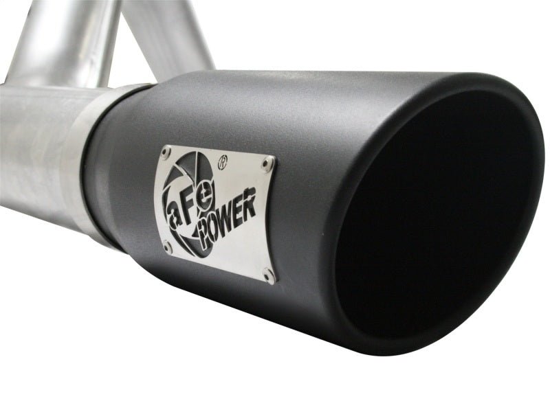 aFe Atlas Exhaust 4in Aluminized Cat - Back w/ 304 SS Black Tip 11 - 13 Ford F - 150 EcoBoost V6 3.5L (tt) - My Store