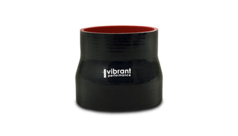 compare product Vibrant 3.5in I.D. x 4.250in I.D. x 4.5in Long 4 Ply Gloss Black Silicone Transition Hose