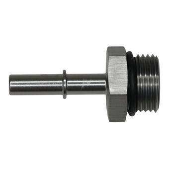 compare product DeatschWerks 10AN ORB Male to 5/16in Male EFI Quick Connect Adapter - Anodized DW Titanium