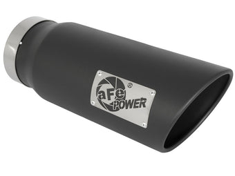 compare product aFe Power MACH Force-Xp 5in In x 6in Out x 15in L Bolt-On 409 SS Exhaust Tip - Black