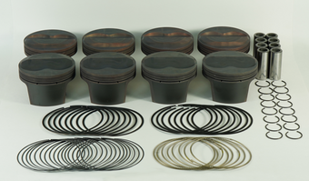 compare product Mahle MS Piston Set SBC 388ci 4.060in Bore 3.750in Stroke 6.0in Rod .927 Pin 6cc 12.2 CR Set of 8