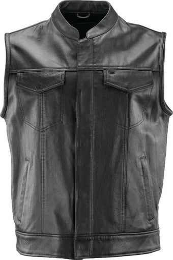 compare product Kuryakyn Leather By River Road Vandal Club Vest Black - XL