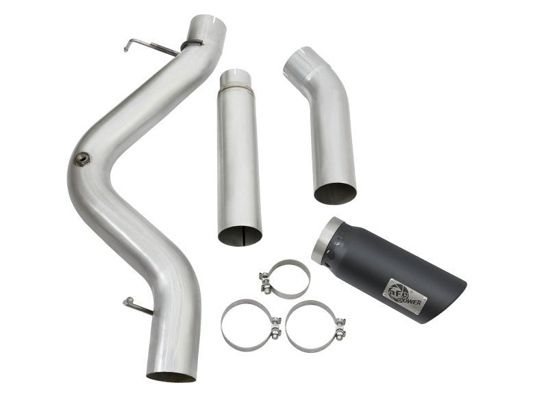 aFe Atlas Exhaust 5in DPF - Back Aluminized Steel w/ Black Tips 16 - 17 GM Diesel Truck V8 - 6.6L (td) - My Store