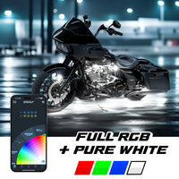 XK Glow XKmax RGBW 16pc addressable Motorcycle Underglow Light Kit - My Store