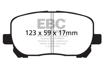 compare product EBC 02-08 Pontiac Vibe 1.8 Ultimax2 Front Brake Pads