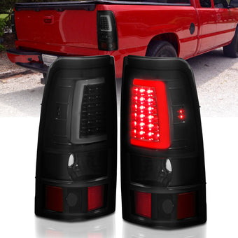 compare product ANZO 2003-2006 Chevy Silverado 1500 LED Taillights Plank Style Black w/Smoke Lens