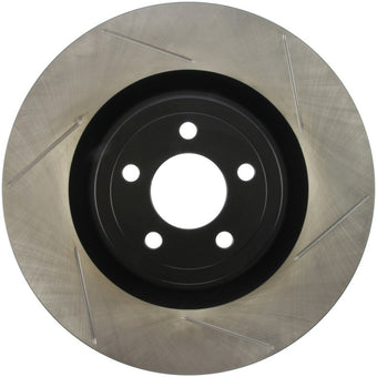 compare product StopTech 2015 Ford Mustang GT w/ Brembo Brakes Left Front Slotted Brake Rotor