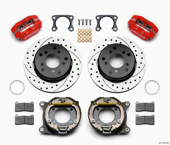 compare product Wilwood Dynapro Lug Mount P/S Park Brake Kit Drilled Red Big Ford 2.00in Off Bronco 5 x 5.50