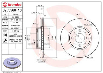 compare product Brembo 1993 Volvo 850 Front Premium OE Equivalent Rotor