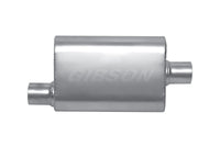 Gibson MWA Superflow Offset/Center Oval Muffler - 4x9x14in/2.25in Inlet/2.25in Outlet - Stainless - My Store
