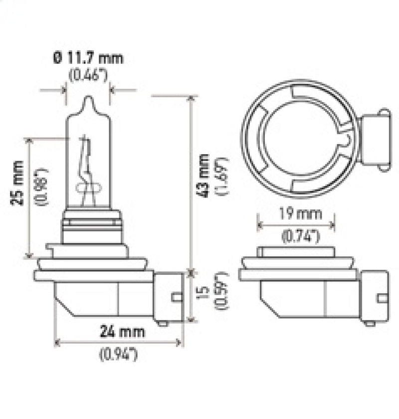 Hella Optilux H9 12V/100W XB Xenon White Bulb (pair) - My Store