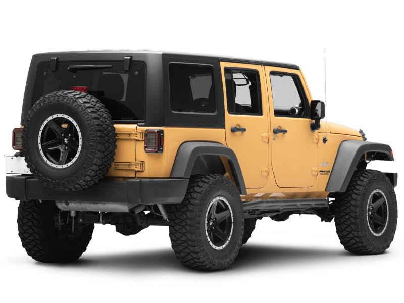 Raxiom 07 - 18 Jeep Wrangler JK Axial Series LED Halo Tail Lights - Black Housing (Dark Smoked Lens) - My Store