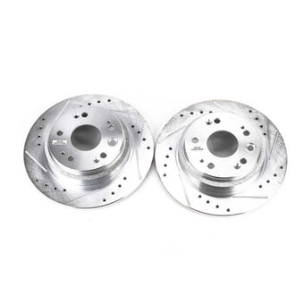 compare product Power Stop 02-04 Acura RL Rear Evolution Drilled & Slotted Rotors - Pair