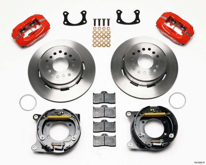 Wilwood Forged Dynalite P/S Park Brake Kit Red New Big Ford 2.50in offset Staggered Shock - My Store