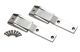 compare product Kentrol 97-04 Jeep Wrangler TJ Tailgate Hinge Pair - Polished Silver