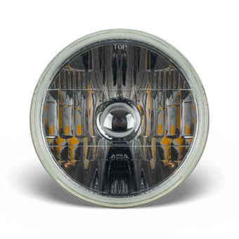 compare product Oracle 7in Sealed Beam Glass Lens Headlight  Non-Halo-Compatible with H4 LED Bulbs