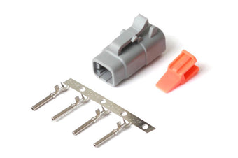 compare product Haltech Male Deutsch DTM-4 Connector 7.5 Amp Plug & Pins