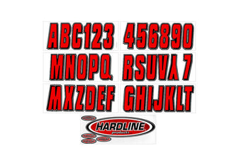 compare product Hardline Boat Lettering Registration Kit 3 in. - 320 Red/Black