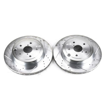 compare product Power Stop 08-14 Subaru Impreza Rear Evolution Drilled & Slotted Rotors - Pair