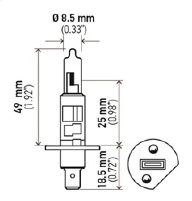 Hella Optilux H1 12V/55W XY Yellow Bulb - My Store