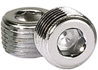compare product Moroso Chrome Plated Pipe Plugs - 1/2in NPT Thread - 2 Pack