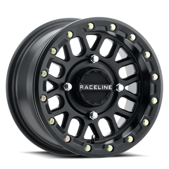 compare product Raceline A92B Podium 14x7in / 4x137 BP / 10mm Offset / 110.18mm Bore - Satin Black Beadlock Wheel