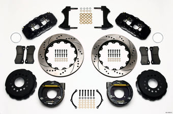 compare product Wilwood AERO4 Rear P-Brake Kit 14.00in Drilled Ford 8.8 w/2.5in Offset-5 Lug