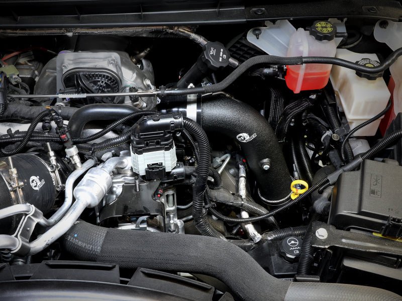 aFe 2024 GM Diesel Trucks V8 6.6L L5P BladeRunner Aluminum 3in Hot & 3.5in Cold Charge Pipe - Black - My Store