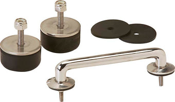 compare product Kentrol 97-18 Jeep Wrangler TJ/JK Windshield Tie Down Kit - Polished Silver