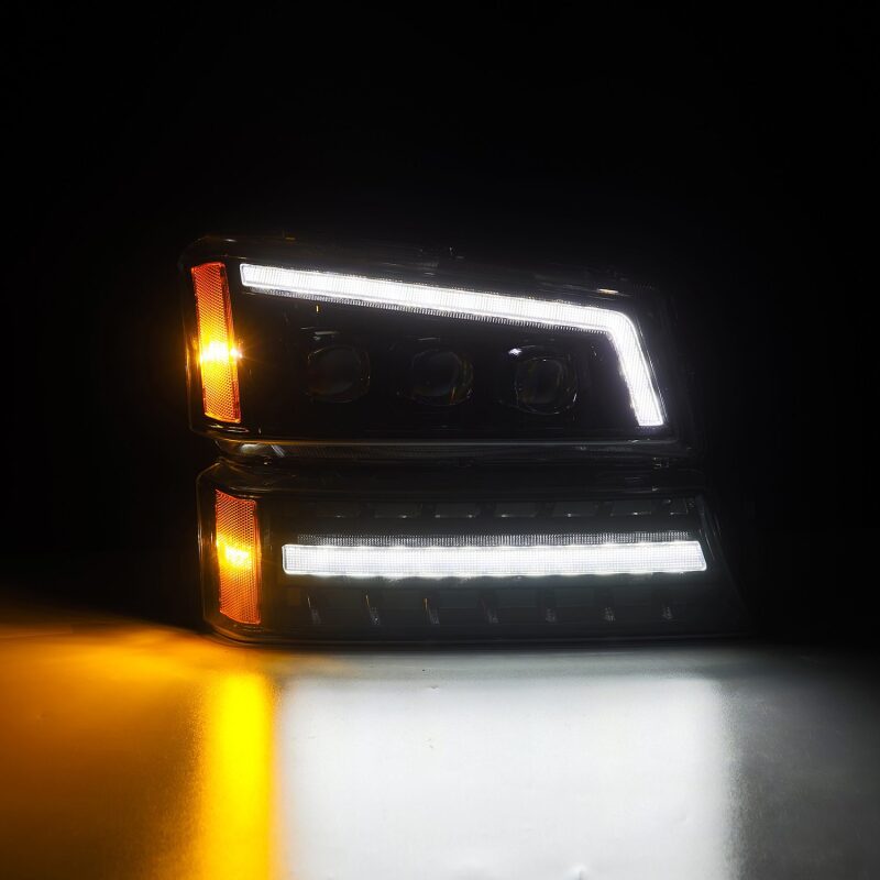 AlphaRex 03 - 06 Chevy Silverado 1500/2500HD/3500HD/Avalanche Alpha - Black NOVA LED Proj Headlights - My Store