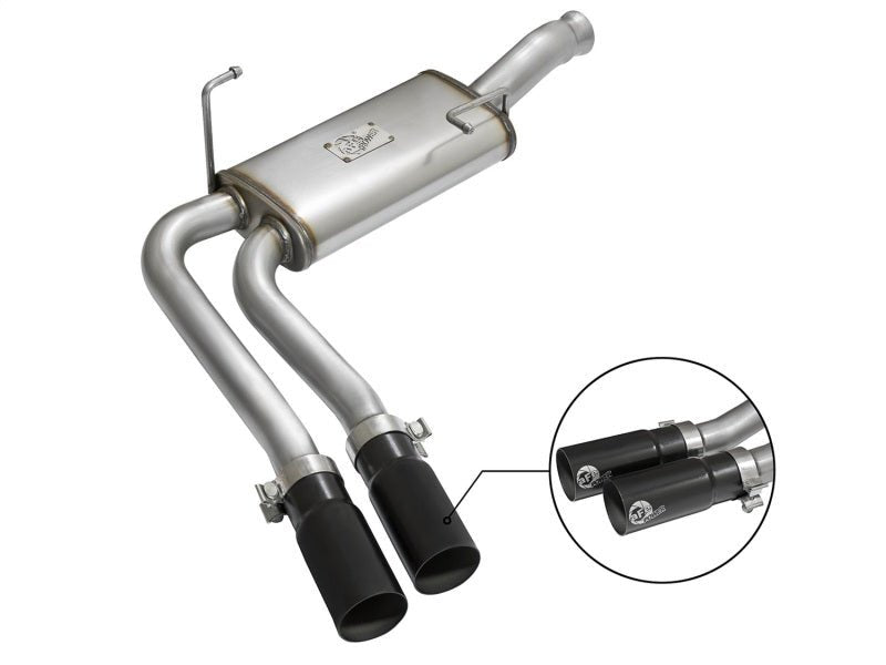aFe Rebel Series CB Middle - Side Exit SS Exhaust w/ Black Tips 09 - 16 GM Silverado/Sierra V6/V8 - My Store